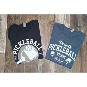 NEW! Bundle of 2 Women's Instant Message Pickleball Graphic T-Shirt, Size Large